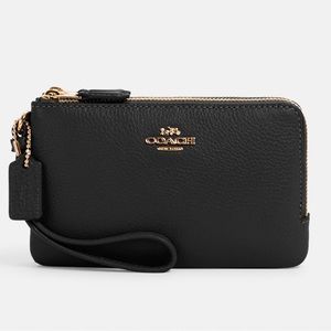 Coach double-zipper wristlet/wallet